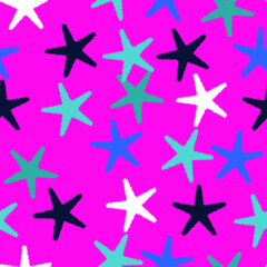 Fototapeta na wymiar Abstract Serrated Stylish Trendy Stars Seamless Pattern Vector Design Perfect for Allover Fabric Print or Wrapping Paper