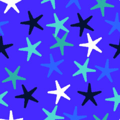 Abstract Serrated Stylish Trendy Stars Seamless Pattern Vector Design Perfect for Allover Fabric Print or Wrapping Paper