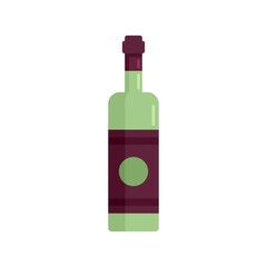 Wine glass icon flat isolated vector