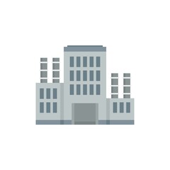 Recycle factory icon flat isolated vector