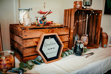 Candy Bar auf einer Hochzeit