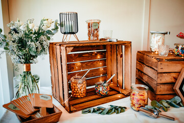 Candy Bar auf einer Hochzeit