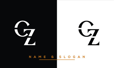 Fototapeta ZC,  CZ,  Z,  C  Abstract Letters Logo Monogram obraz