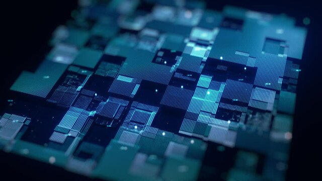 Scanning a QR code. Abstract Animation of QR code data scanning and processing and digital interface. Online security concept digitally generated image.