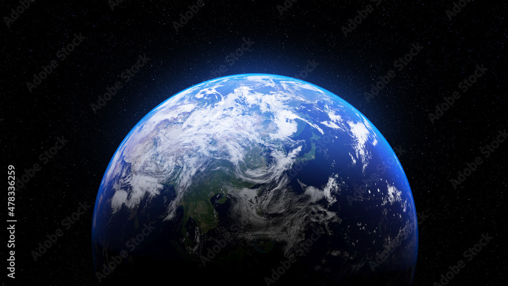 Poster the future of the world is in our hands.planet earth in space. elements of this image are decorated 