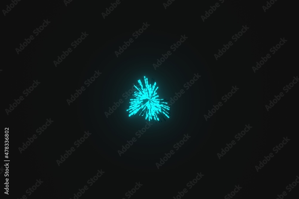 Poster abstract glowing light lines sparkling energy background 3d rendering