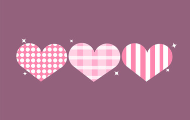 pink hearts on a pink background