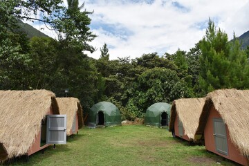 Andean Huts, on Salkantay Trek to Machu Picchu.
