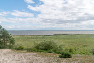 The Vistula Lagoon from the vicinity of Piaski on the Vistula Spit, view towards Frombork.