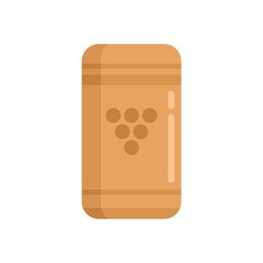 Wine cork icon flat isolated vector