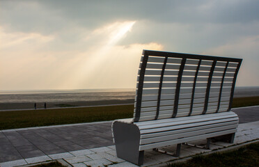 Blick auf das Wattenmeer in B&uuml;sum