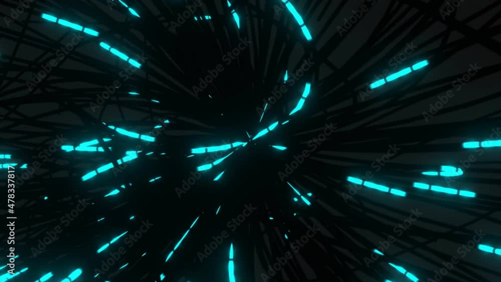 Aufkleber abstract glowing light lines sparkling energy background 3d rendering