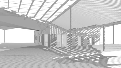 3d render of modern architecture