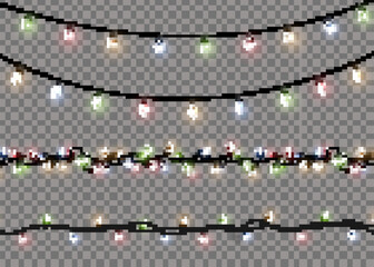 Christmas lights, glow light bulbs, xmas lamp.