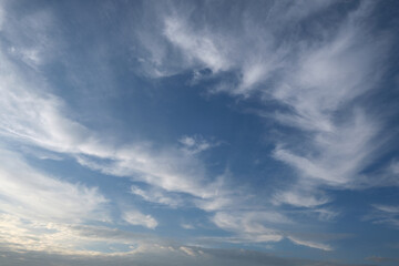 Fototapeta na wymiar blue sky and beautiful cloud pattern 
