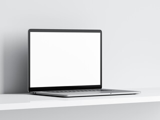 laptop on white background