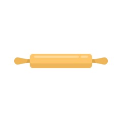 Wood cooker roll icon flat isolated vector