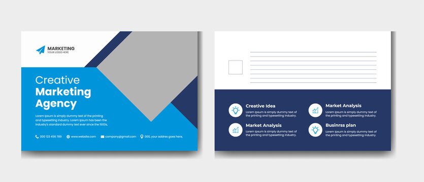 corporate business modern postcard design template