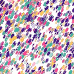 Fototapeta na wymiar Multicolored spotted seamless pattern, isolated on white