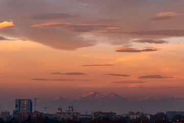 Tramonto a Milano