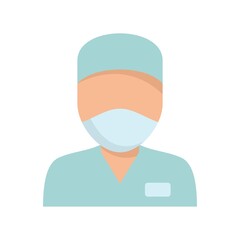 Hair removal doctor icon flat isolated vector