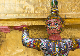 Giant at Wat Pra Kaew, Bangkok Thailand