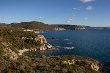 Fototapeta na wymiar view of the coast of island 
