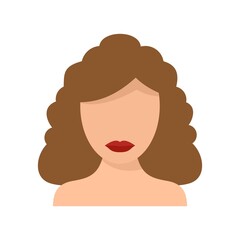 Face laser hair removal icon flat isolated vector