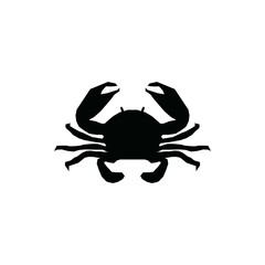 Crab silhouette, icon, symbol, flat design