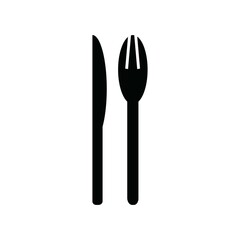 fork and knife, icon, symbol, flat design