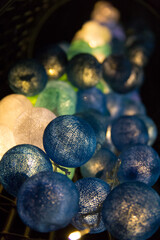 Abstract, softness of colorful light bulbs