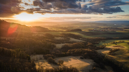 Sunset over the mountains