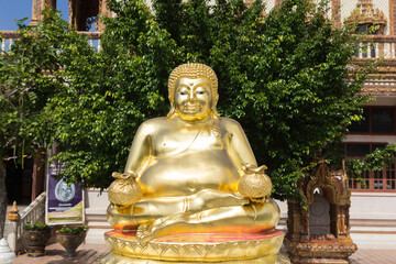 traditional Chinese style of gold buddha - maitreya