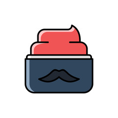 Shaving Cream Barbershop Filled Icon - Barbershop Icon Design Vector Illustration.