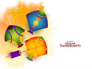 Makar Sankranti cultural Indian festival greeting card