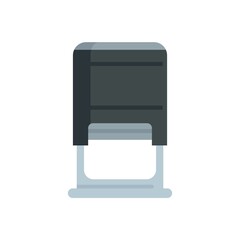 Office manager stamp icon flat isolated vector