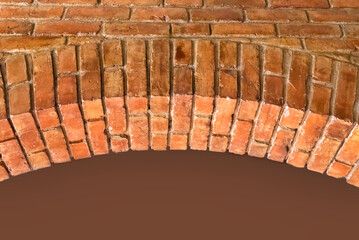 Colonial style red brick arch