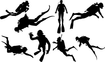 Scuba Silhouettes Scuba SVG EPS PNG