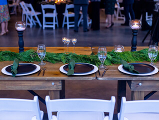 table setting for wedding party