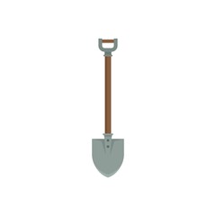 Agronomist shovel icon flat isolated vector