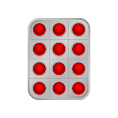 Virus red pill tablet medical help icon vector - 478349282