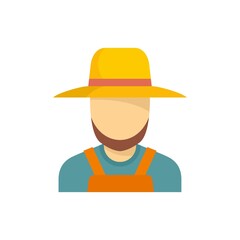 Agronomist icon flat isolated vector