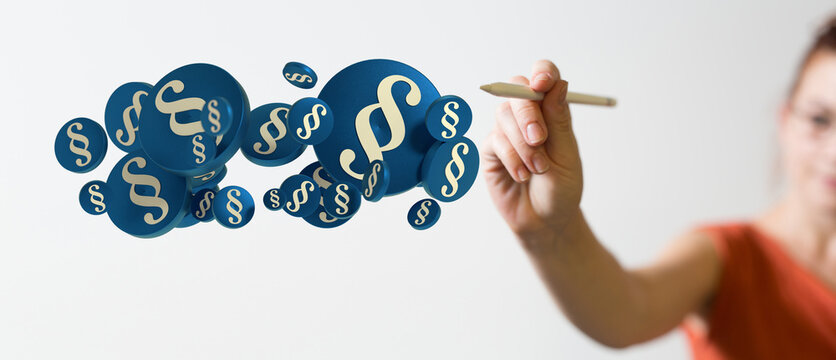 rechtsberatung gesetz Konzept 3d paragraf