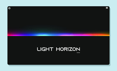 Template gradient horizon line vector modern black web presentation