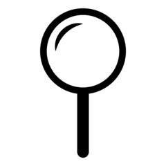 Magnifier Flat Icon Isolated On White Background