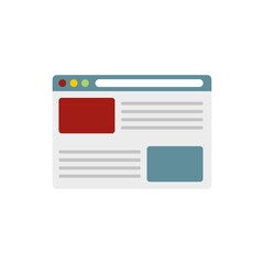 Fototapeta premium Affiliate marketing web page icon flat isolated vector