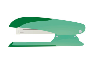 Green stapler machine. vector illustration