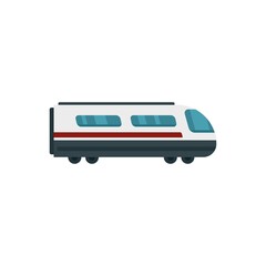 Speed electric train icon flat isolated vector