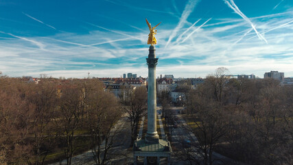 Friedensengel München 2022 , Drohnenaufnahme