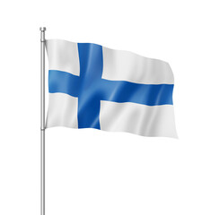 Finnish flag isolated on white